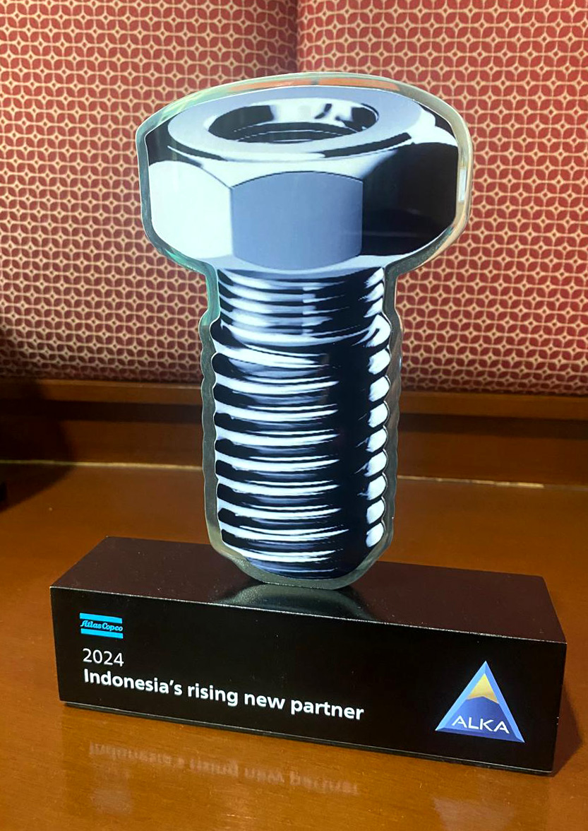 Piagam penghargaan dari ATLAS COPCO